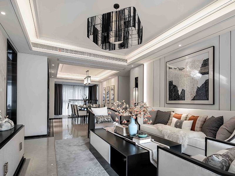 河源市碧浪大廈輕奢風(fēng)格三居室裝修案例