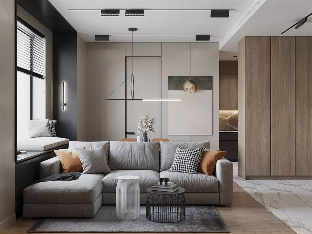 深圳市京基水貝城市廣場(chǎng)輕奢風(fēng)格三居室裝修案例