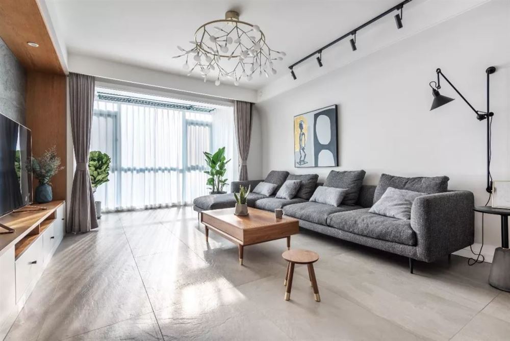 自貢市濱江小區(qū)現(xiàn)代簡約風(fēng)格四居室裝修案例