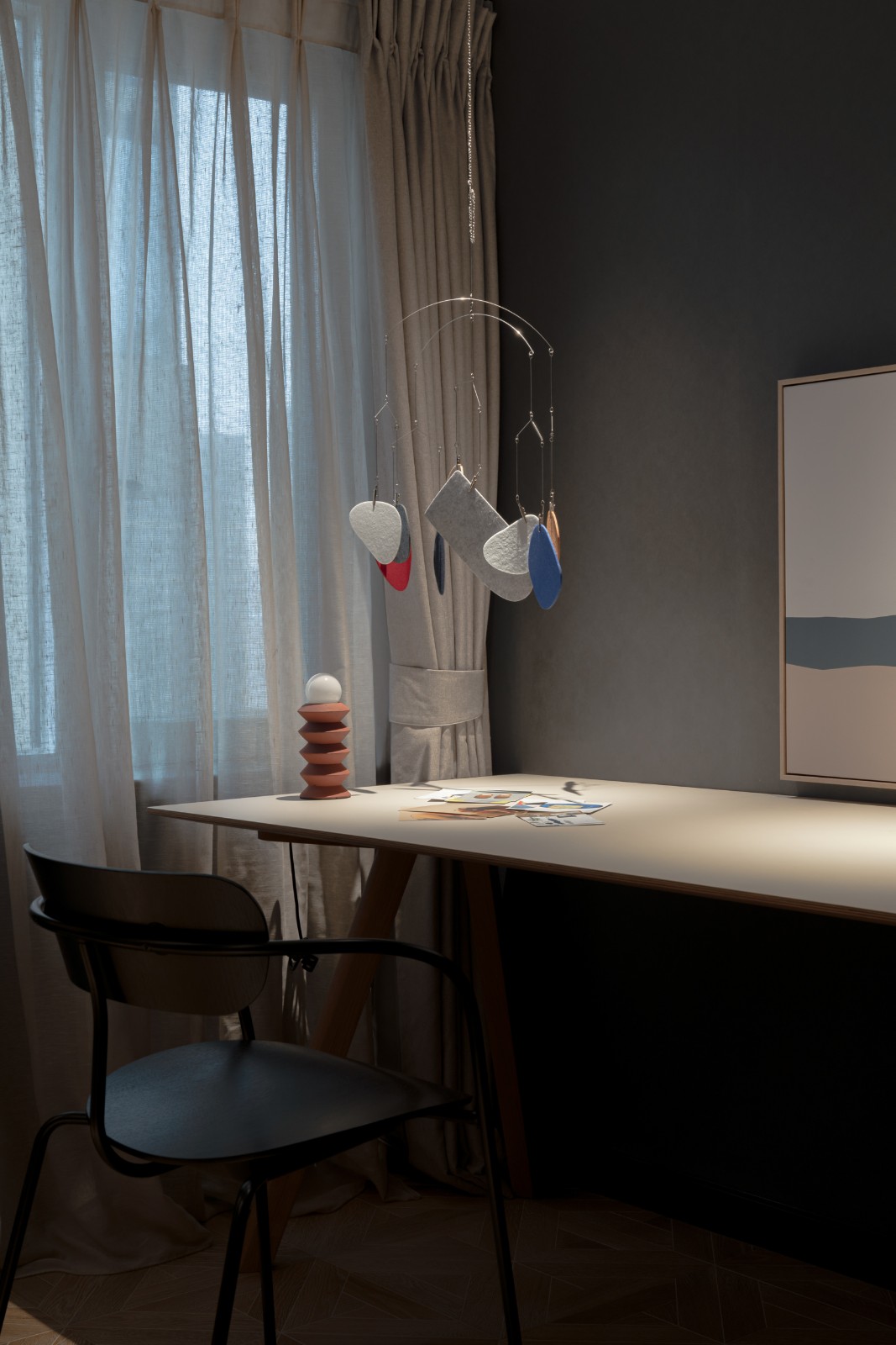 現(xiàn)代風格家裝設計室內(nèi)裝修效果圖-書桌