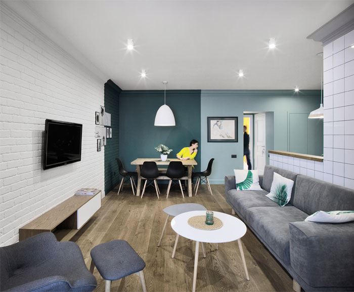 廣州市新世界花園歐式風(fēng)格二居室裝修案例