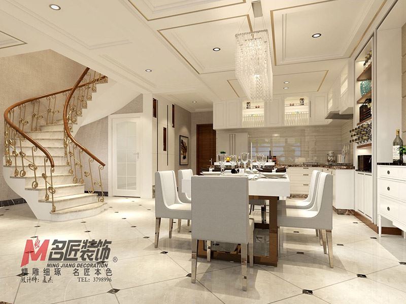 自貢市濱江路中段12號(hào)院歐式風(fēng)格別墅裝修案例