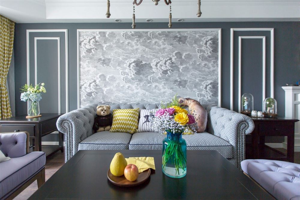 湛江市榮盛南亞酈都美式風格三居室裝修案例