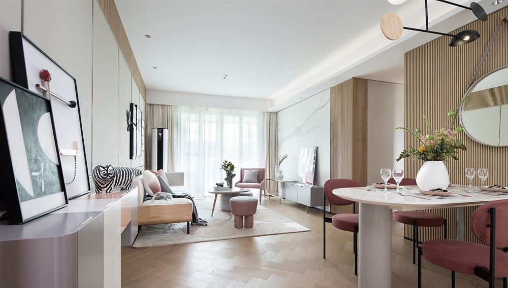 佛山市綠城·桂語蘭庭現(xiàn)代風(fēng)格三居室裝修案例