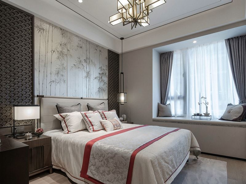 河源市福臨苑新中式風(fēng)格三居室裝修案例