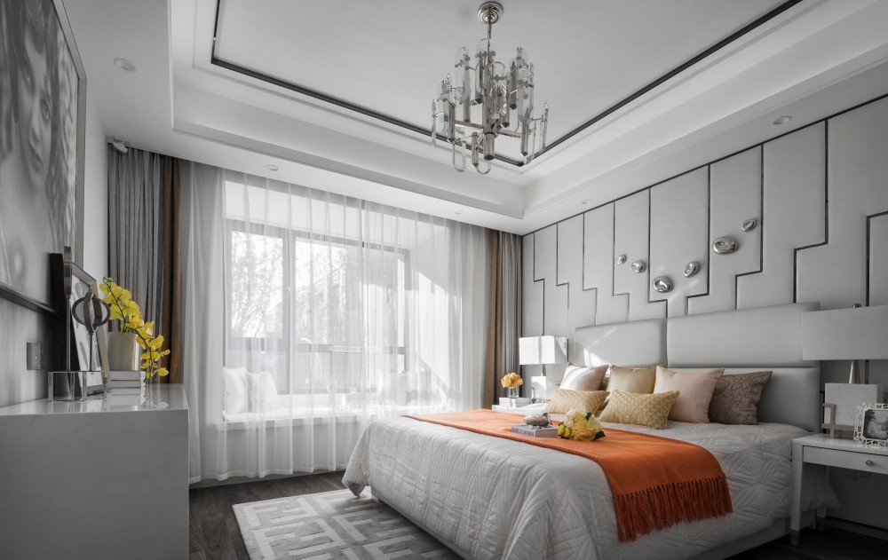 現(xiàn)代輕奢風(fēng)格室內(nèi)設(shè)計家裝案例-臥室 現(xiàn)代輕奢風(fēng)格室內(nèi)設(shè)計家裝案例-臥室