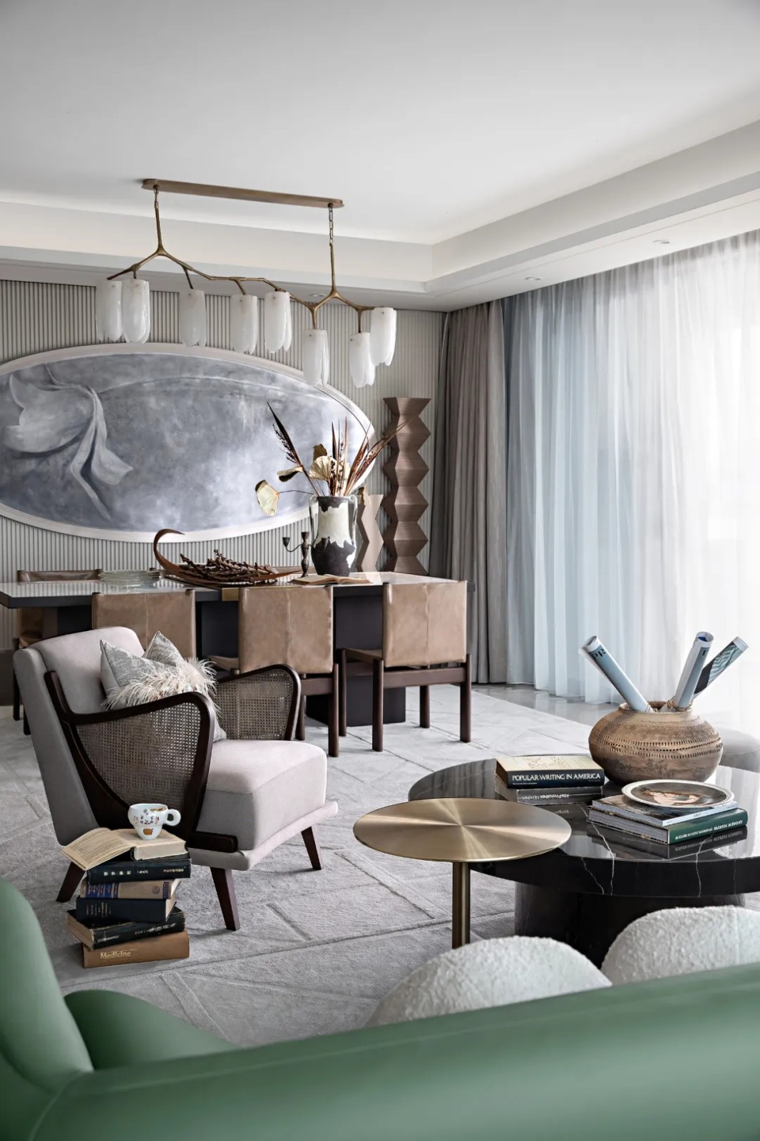 法式東方風(fēng)格家裝設(shè)計室內(nèi)裝修效果圖-客餐廳 法式東方風(fēng)格家裝設(shè)計室內(nèi)裝修效果圖-客餐廳