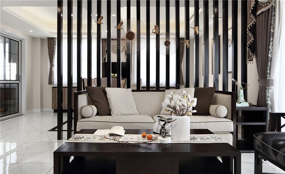 江門市融創(chuàng)御府新中式風(fēng)格四居室裝修案例