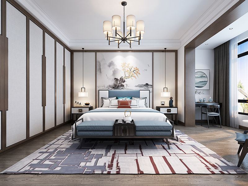 楚雄彝族自治州逸景華都新中式風格別墅裝修案例