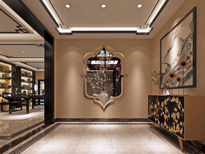 自貢市濱江路中段12號(hào)院新中式風(fēng)格別墅裝修案例