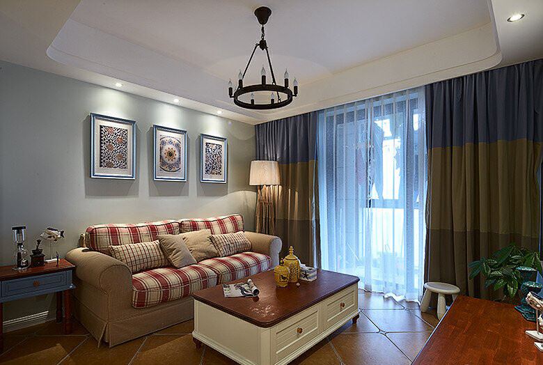 江門市名門壹號田園風格二居室裝修案例