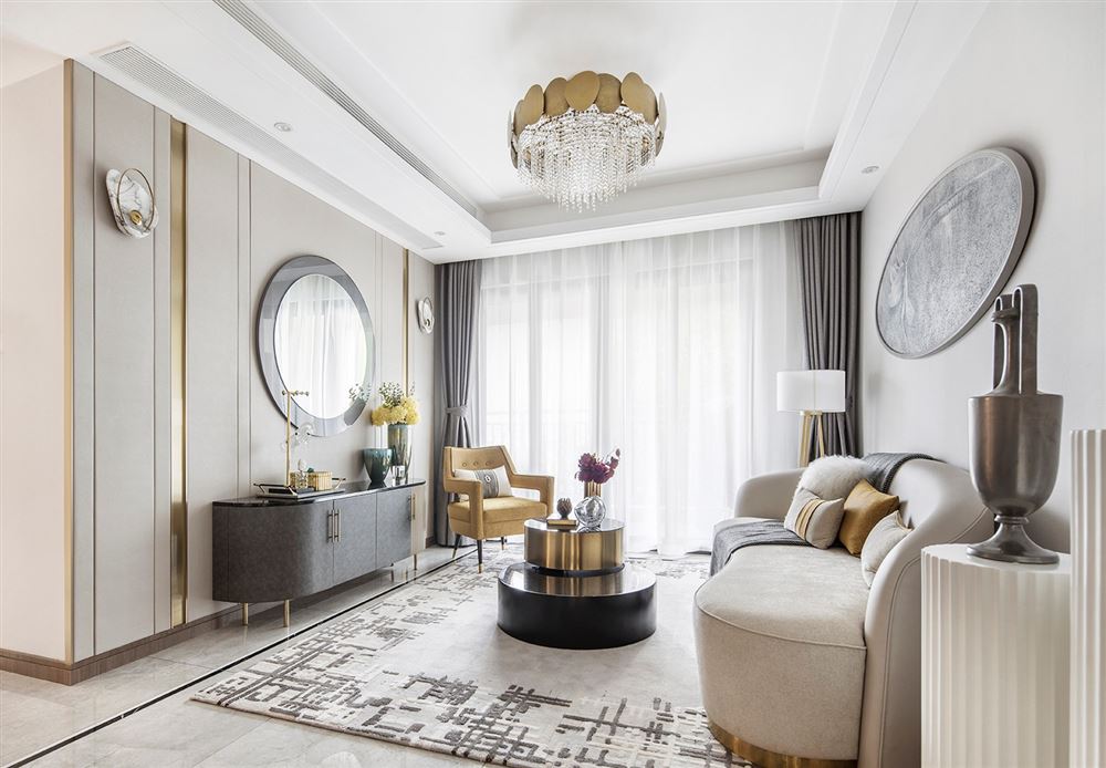 廣州市樂(lè)意居花苑輕奢風(fēng)格三居室裝修案例