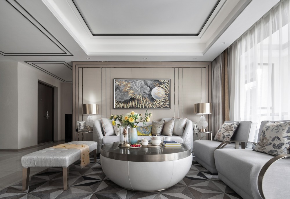 現(xiàn)代輕奢風(fēng)格室內(nèi)設(shè)計家裝案例-客廳 現(xiàn)代輕奢風(fēng)格室內(nèi)設(shè)計家裝案例-客廳