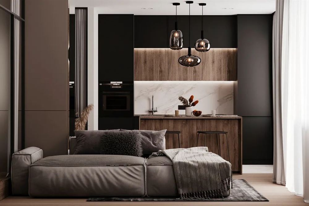 茂名市碧水灣現(xiàn)代簡約風格三居室裝修案例