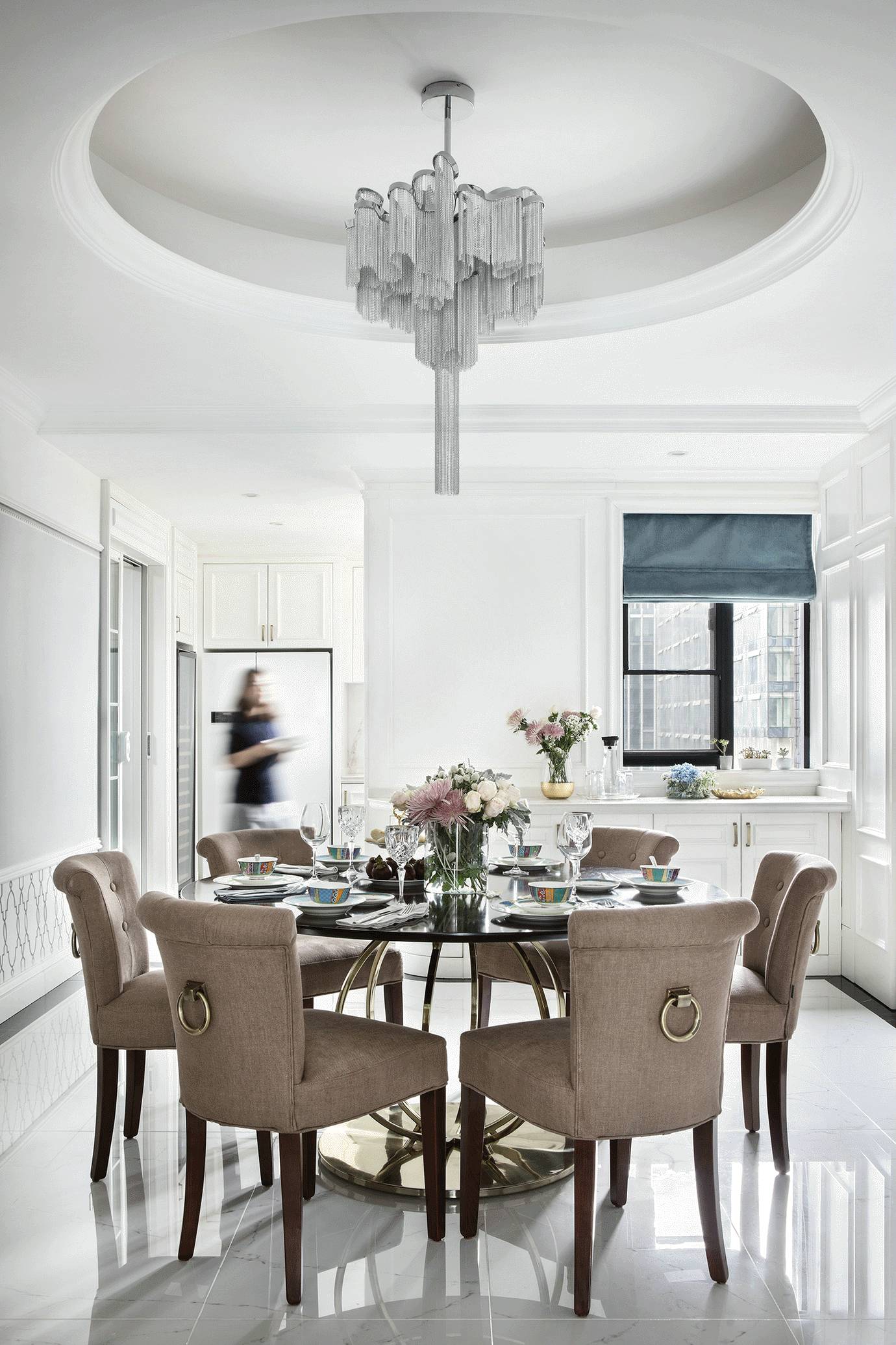 簡(jiǎn)歐輕奢風(fēng)格家裝設(shè)計(jì)室內(nèi)裝修效果圖-餐廳 簡(jiǎn)歐輕奢風(fēng)格家裝設(shè)計(jì)室內(nèi)裝修效果圖-餐廳