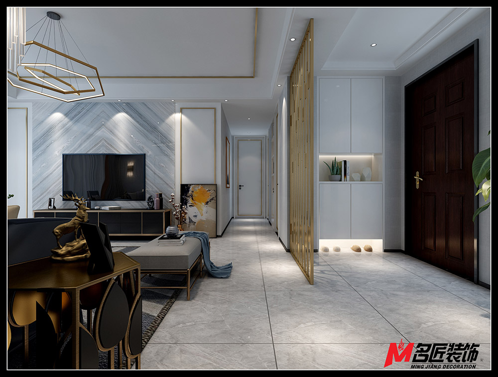 輕奢風(fēng)格室內(nèi)裝修效果圖-城市港灣三居180平米-玄關(guān) 輕奢風(fēng)格室內(nèi)裝修效果圖-城市港灣三居180平米-玄關(guān)