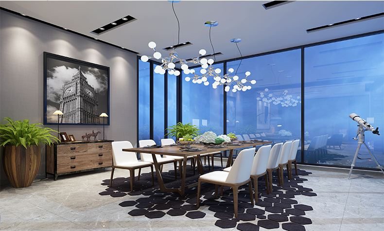 瀧景花園別墅355平米現(xiàn)代簡約風格裝修案例-餐廳 瀧景花園別墅355平米現(xiàn)代簡約風格裝修案例-餐廳