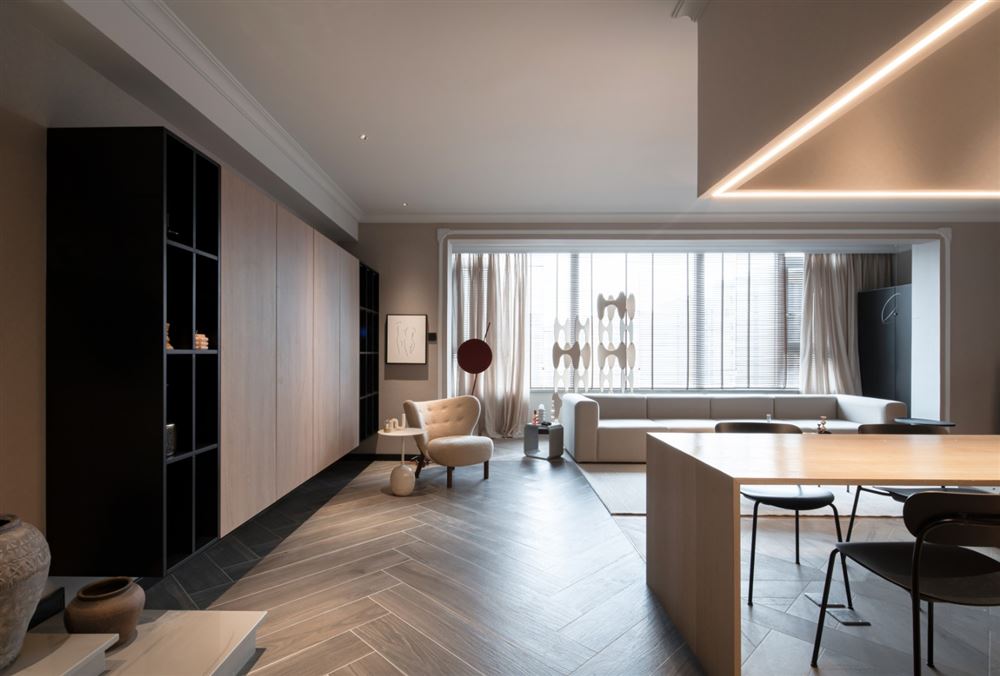 江門市朝陽新村現(xiàn)代簡約風(fēng)格三居室裝修案例