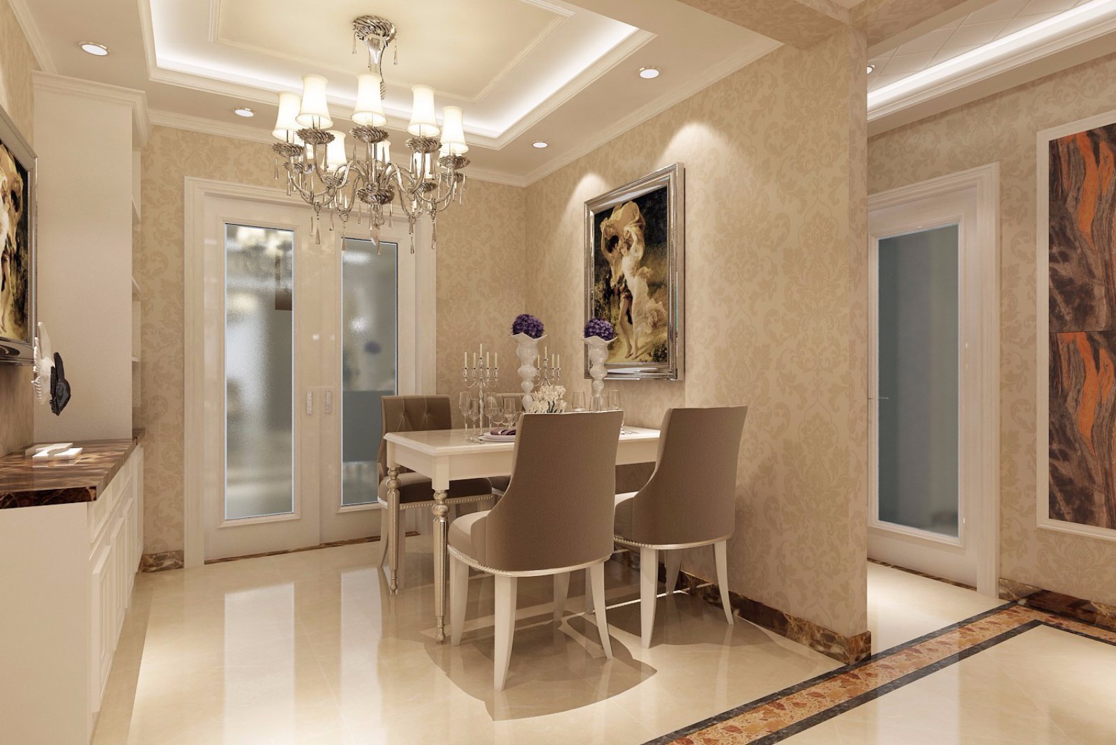 歐式輕奢風(fēng)格室內(nèi)設(shè)計(jì)家裝案例-餐廳 歐式輕奢風(fēng)格室內(nèi)設(shè)計(jì)家裝案例-餐廳