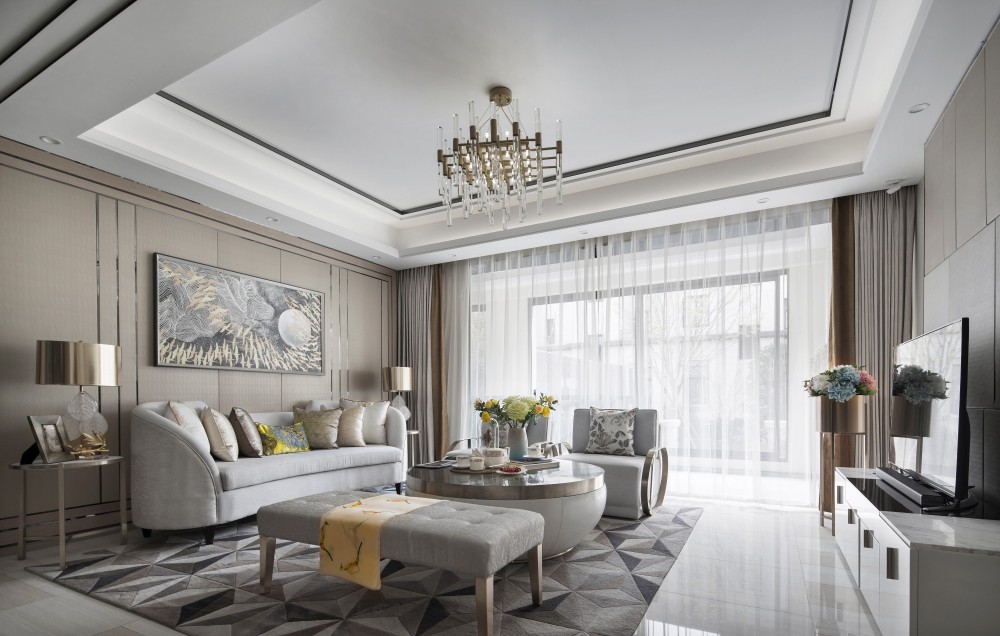 現(xiàn)代輕奢風(fēng)格室內(nèi)設(shè)計家裝案例-客廳 現(xiàn)代輕奢風(fēng)格室內(nèi)設(shè)計家裝案例-客廳