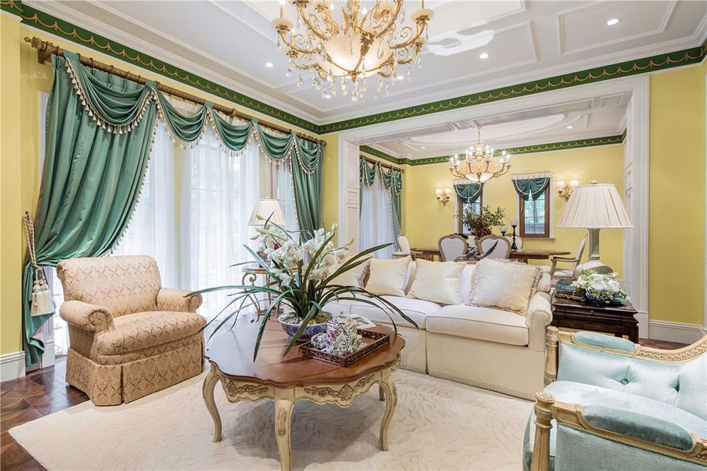 江門市半山別墅田園風(fēng)格三居室裝修案例