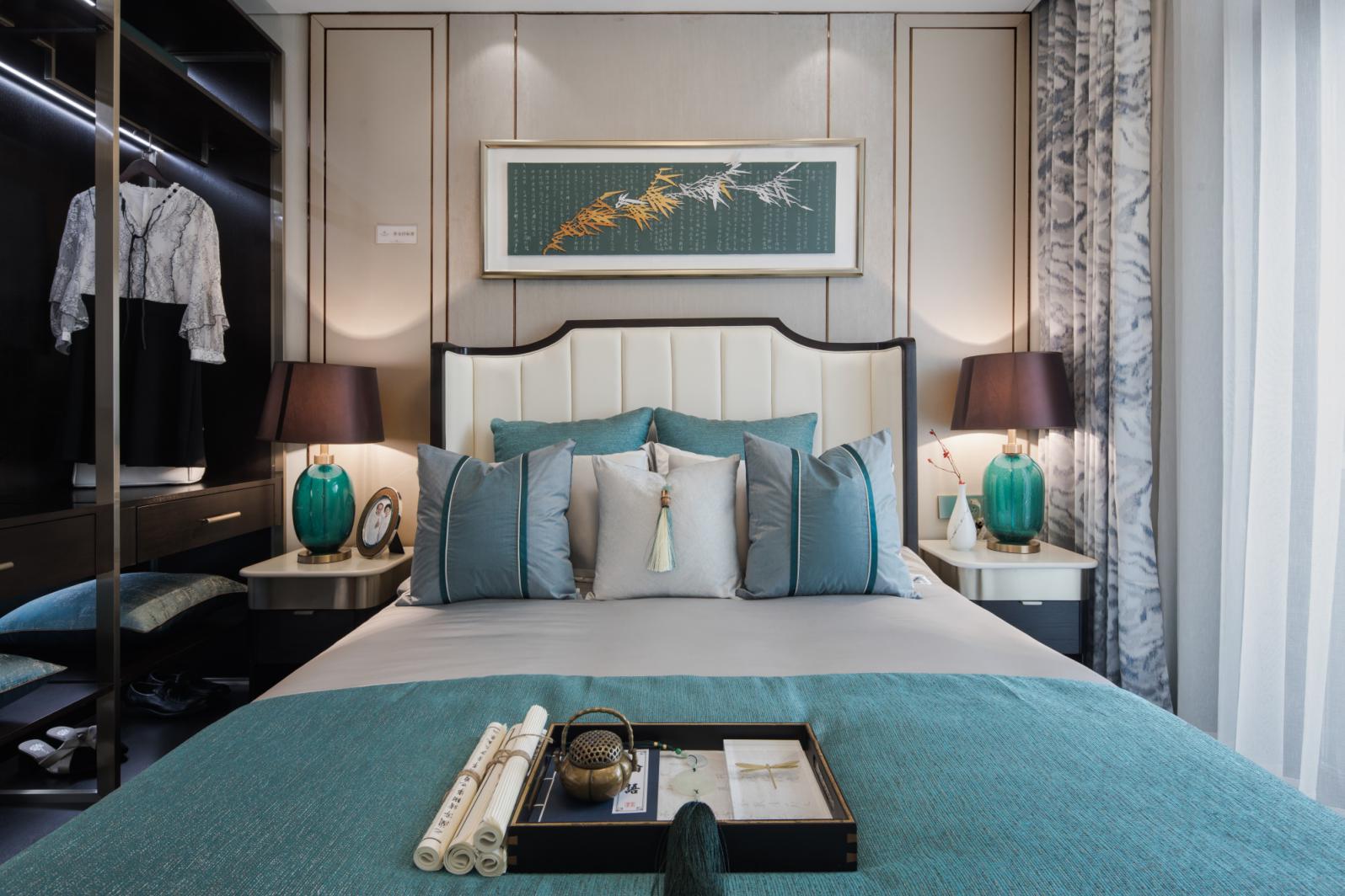 新中式風格室內(nèi)設計家裝案例-主臥 新中式風格室內(nèi)設計家裝案例-主臥