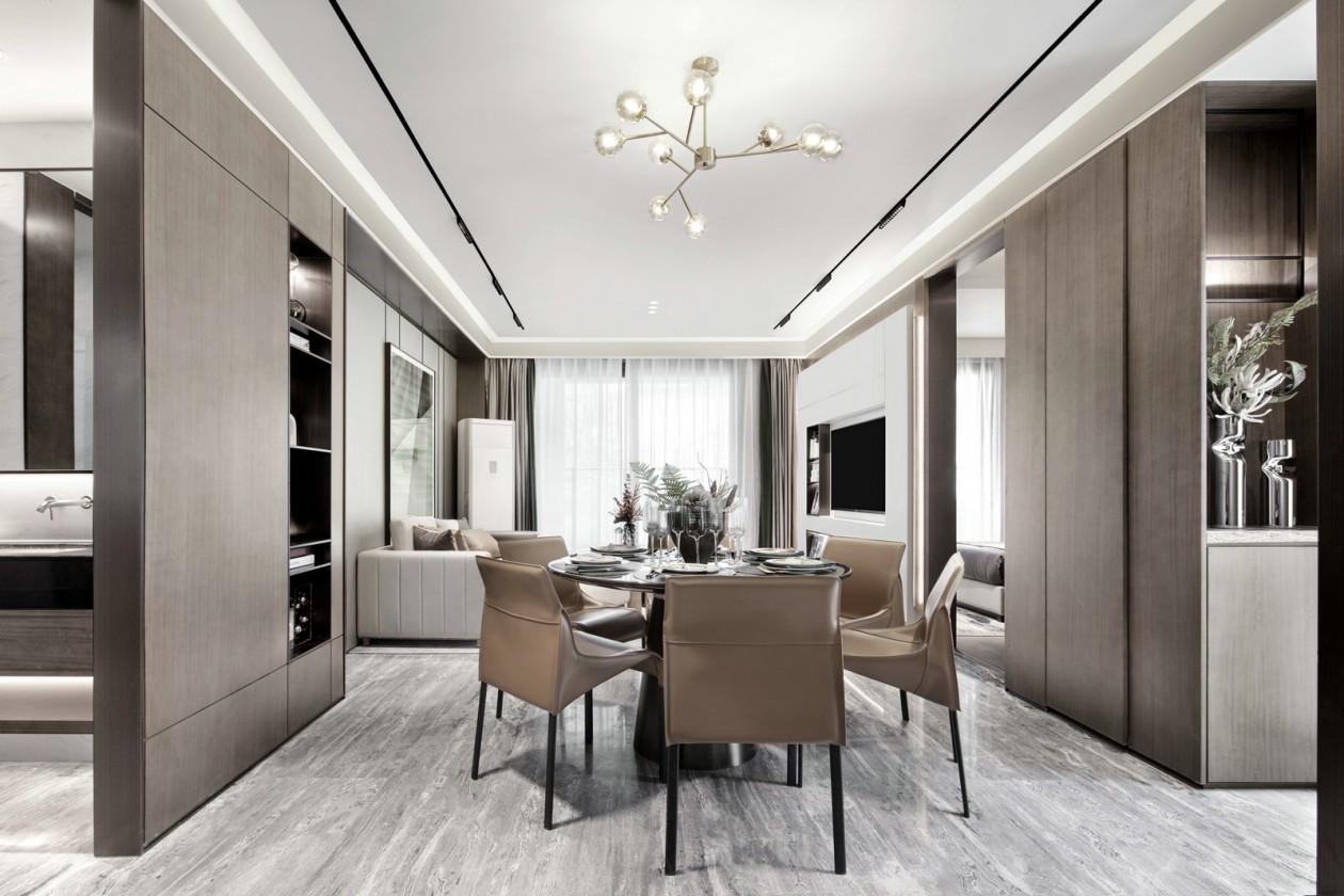 現(xiàn)代輕奢風(fēng)格室內(nèi)設(shè)計(jì)家裝案例-餐廳 現(xiàn)代輕奢風(fēng)格室內(nèi)設(shè)計(jì)家裝案例-餐廳