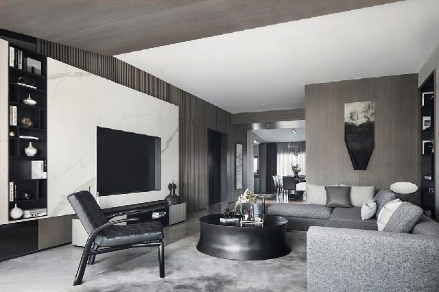 陽江市正德玥瓏灣新中式風格三居室裝修案例