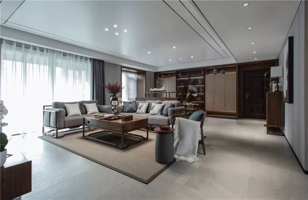 佛山市佛奧灣新中式風(fēng)格四居室裝修案例