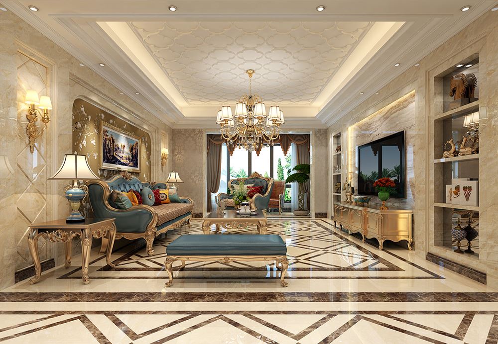 青島市海信盟旺世家歐式風(fēng)格三居室裝修案例