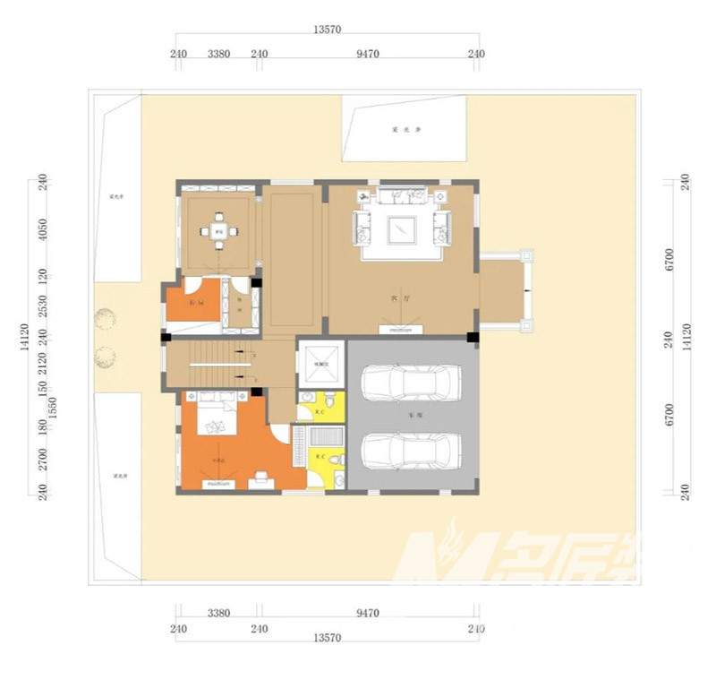 歐式別墅裝修設計-別墅首層布局圖 歐式別墅裝修設計-別墅首層布局圖