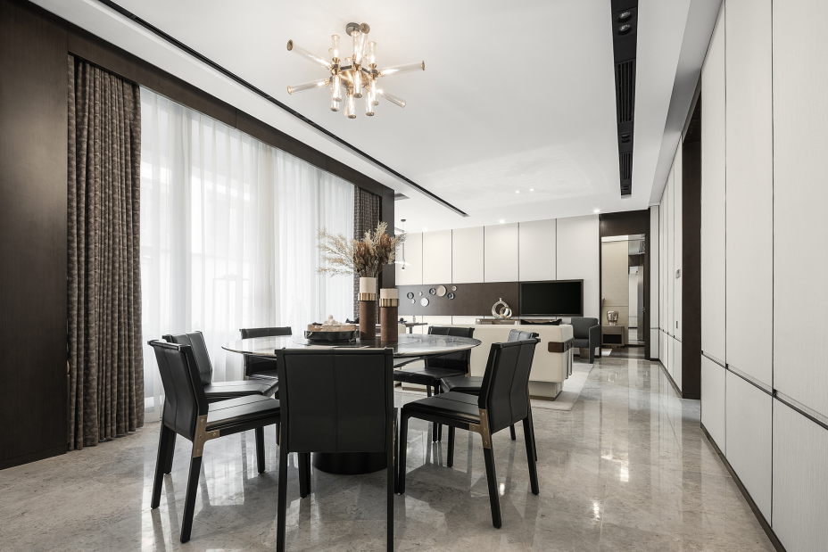 新中式風格室內(nèi)家裝案例效果圖-餐廳 新中式風格室內(nèi)家裝案例效果圖-餐廳