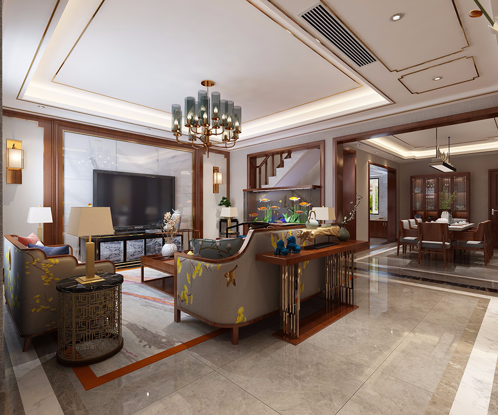 新中式風(fēng)格別墅裝修設(shè)計效果圖-力迅榕墅里別墅450平米-別墅客廳裝修設(shè)計 新中式風(fēng)格別墅裝修設(shè)計效果圖-力迅榕墅里別墅450平米-別墅客廳裝修設(shè)計