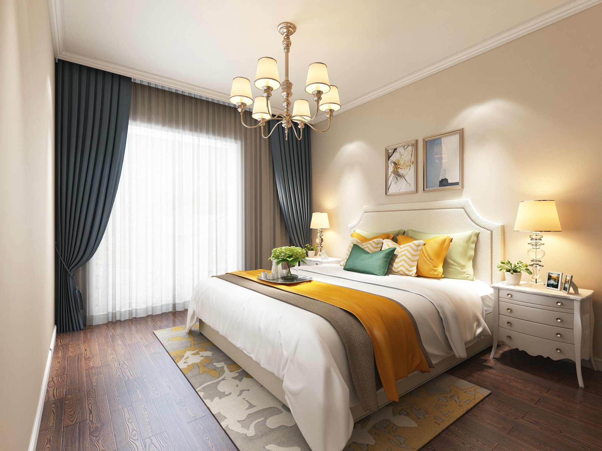 合肥市星瀾灣歐式風(fēng)格三居室裝修案例