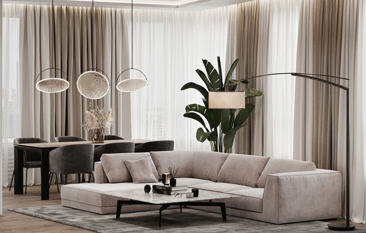 現(xiàn)代簡約風(fēng)格室內(nèi)設(shè)計家裝案例-客廳沙發(fā)