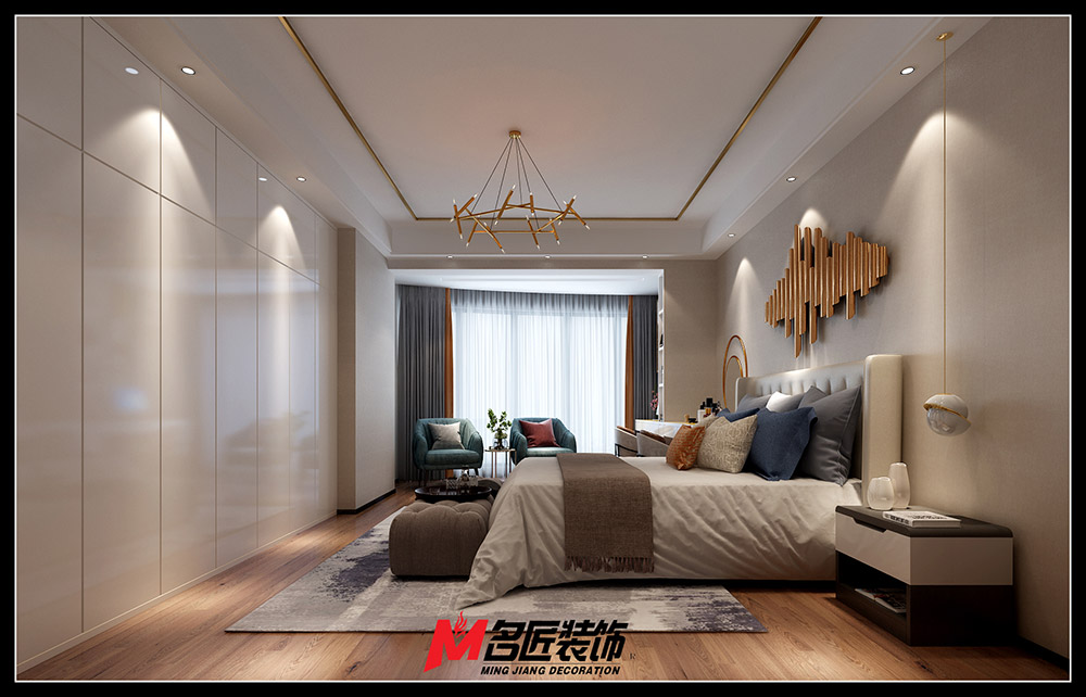 輕奢風(fēng)格室內(nèi)裝修效果圖-城市港灣三居180平米-次臥 輕奢風(fēng)格室內(nèi)裝修效果圖-城市港灣三居180平米-次臥