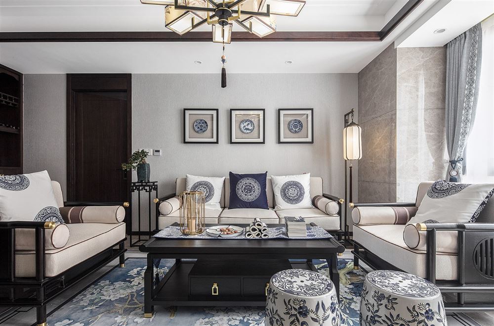 廣州市萬科金域曦府新中式風(fēng)格三居室裝修案例