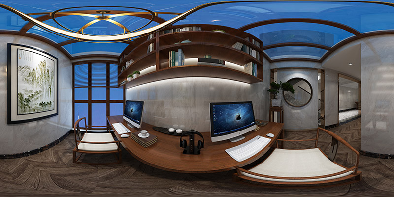 黃岐中南海暉園別墅320平米新中式風格室內(nèi)裝修案例-書房 黃岐中南海暉園別墅320平米新中式風格室內(nèi)裝修案例-書房