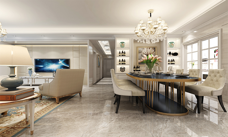 嶺南水岸北歐室內(nèi)設(shè)計(jì)風(fēng)格三居135平米裝修案例-餐廳 嶺南水岸北歐室內(nèi)設(shè)計(jì)風(fēng)格三居135平米裝修案例-餐廳