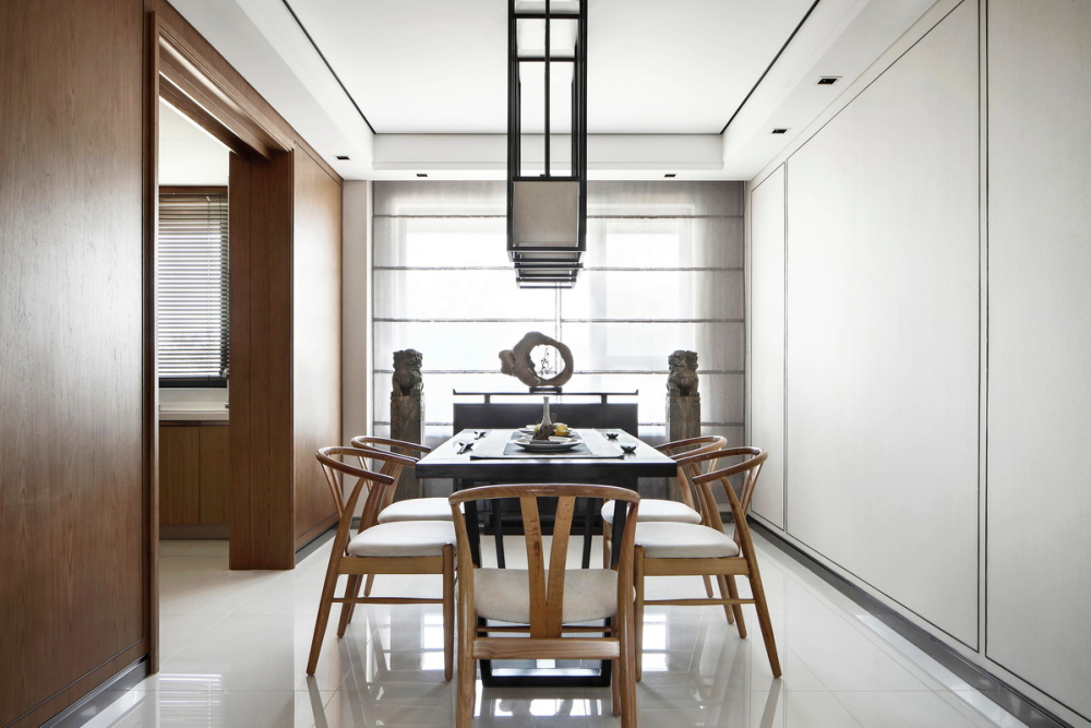 新中式風格室內(nèi)設計家裝案例-餐廳