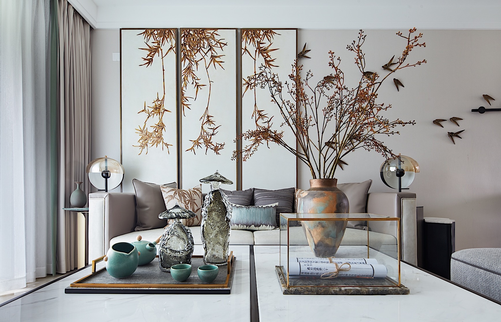 簡(jiǎn)約中式風(fēng)格室內(nèi)設(shè)計(jì)家裝案例-客廳背景墻 簡(jiǎn)約中式風(fēng)格室內(nèi)設(shè)計(jì)家裝案例-客廳背景墻