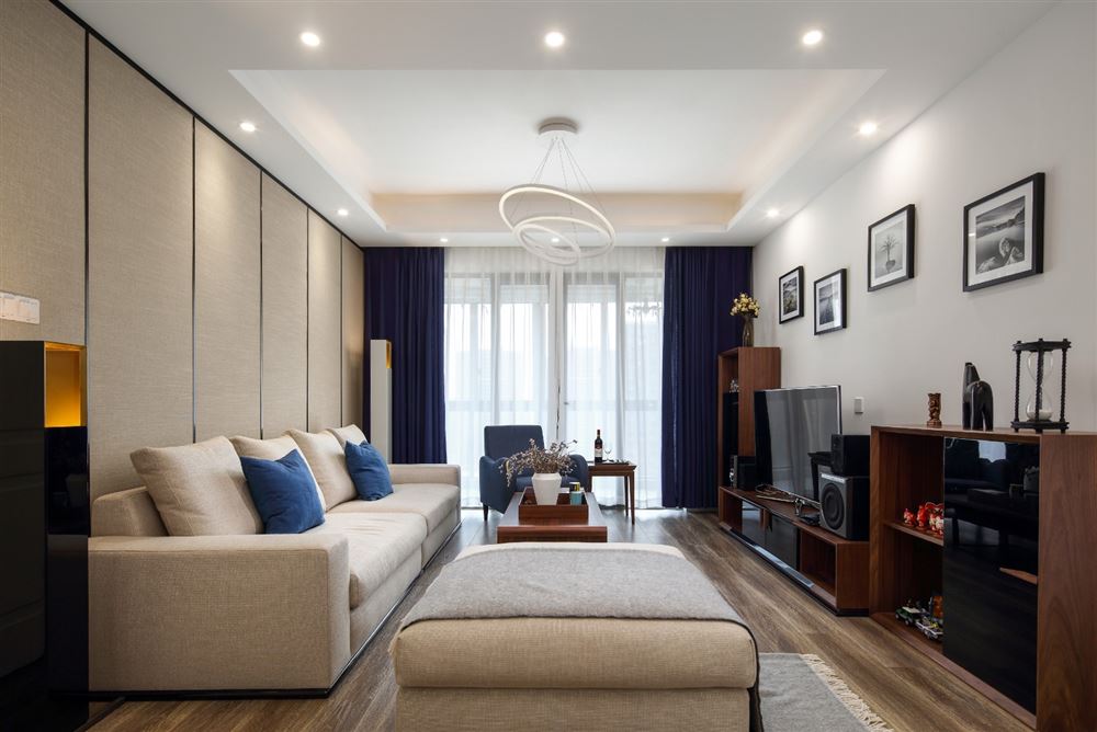 廣州市匯僑新城南區(qū)新中式風(fēng)格三居室裝修案例