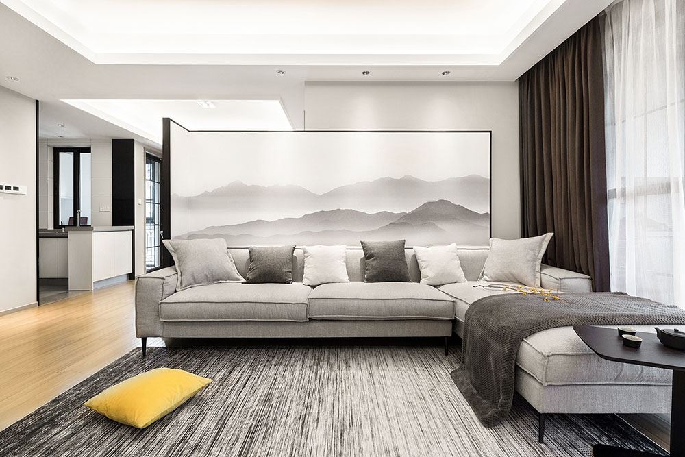 佛山市金地·中南·新城大境新中式風格三居室裝修案例