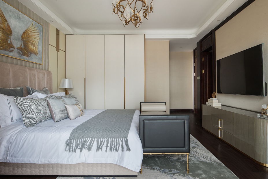 輕奢風(fēng)格家裝設(shè)計室內(nèi)裝修效果圖-臥室 輕奢風(fēng)格家裝設(shè)計室內(nèi)裝修效果圖-臥室