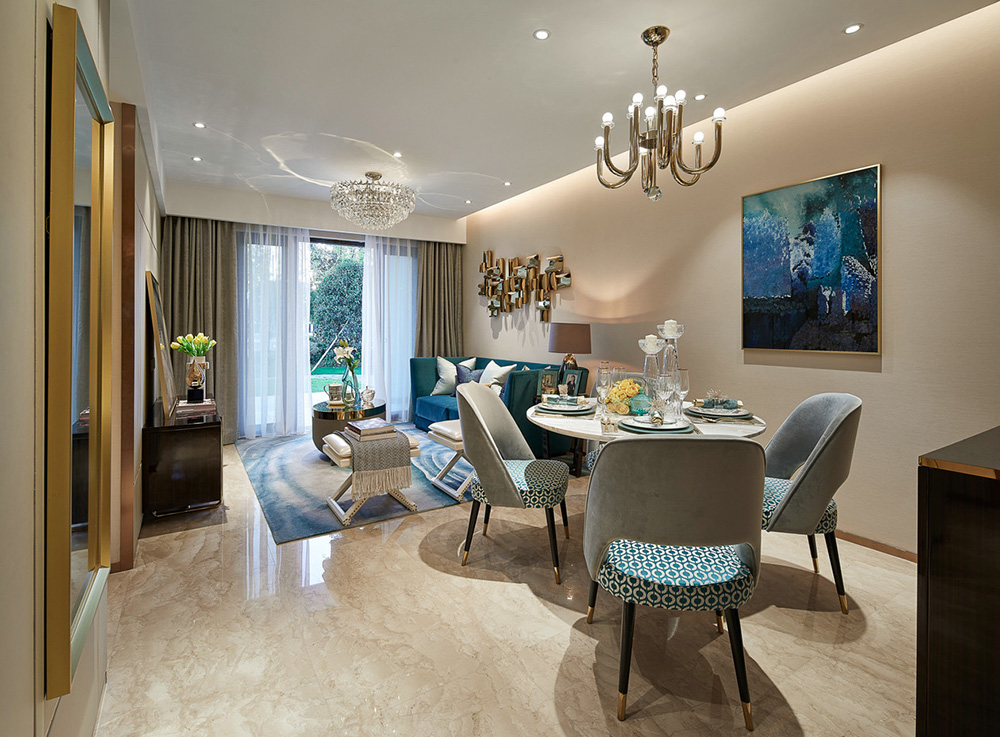 榮和悅瀾山三居121平米輕奢風(fēng)格室內(nèi)裝修案例-餐廳 榮和悅瀾山三居121平米輕奢風(fēng)格室內(nèi)裝修案例-餐廳