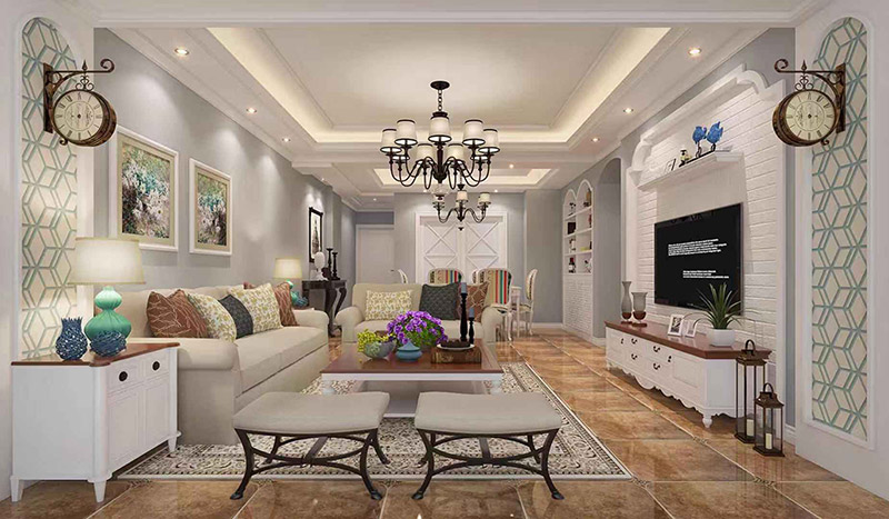 綠島銀座三居128平米北歐風(fēng)格裝修案例-客廳 綠島銀座三居128平米北歐風(fēng)格裝修案例-客廳