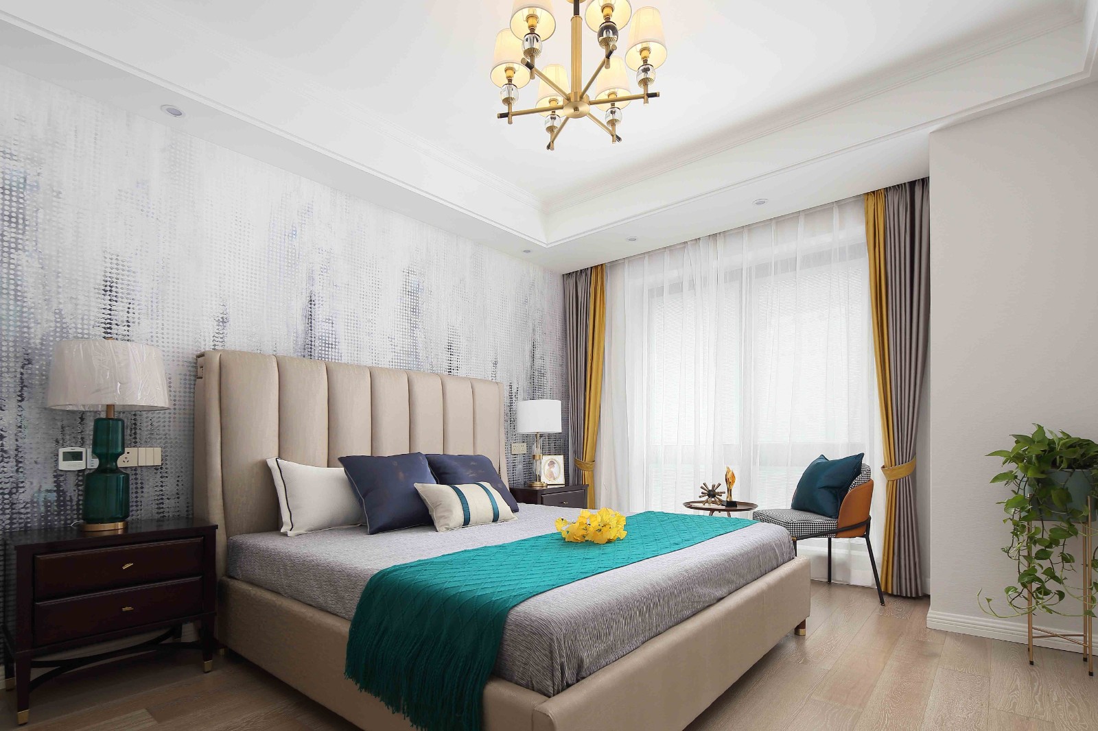 美式輕奢風格家裝設(shè)計室內(nèi)裝修效果圖-臥室 美式輕奢風格家裝設(shè)計室內(nèi)裝修效果圖-臥室