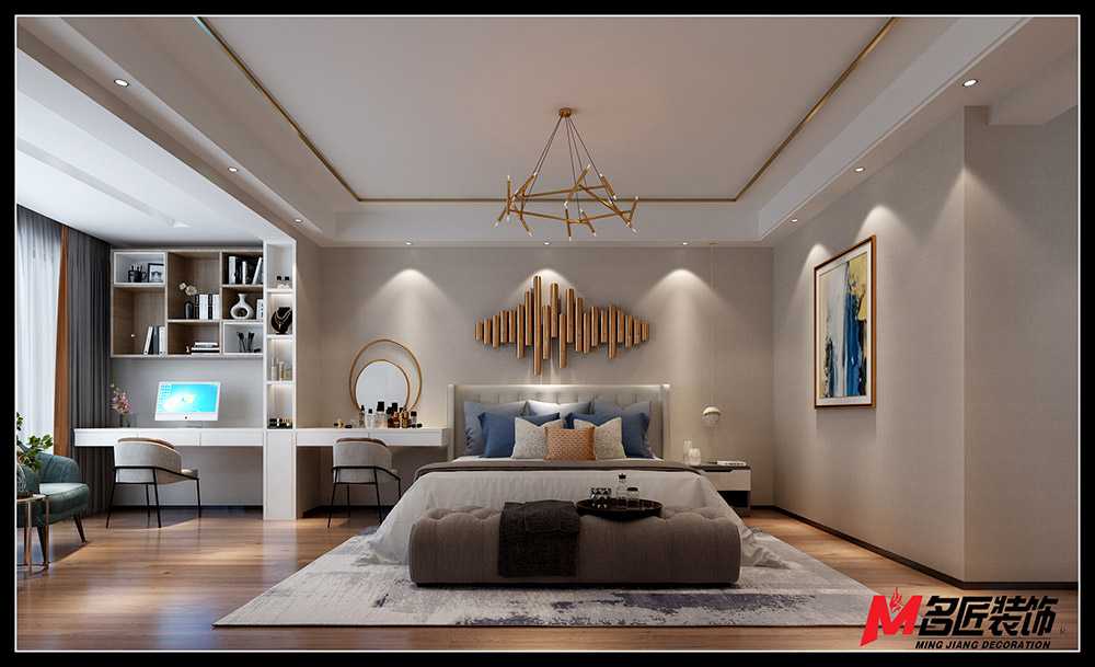 輕奢風(fēng)格室內(nèi)裝修效果圖-城市港灣三居180平米-臥室 輕奢風(fēng)格室內(nèi)裝修效果圖-城市港灣三居180平米-臥室