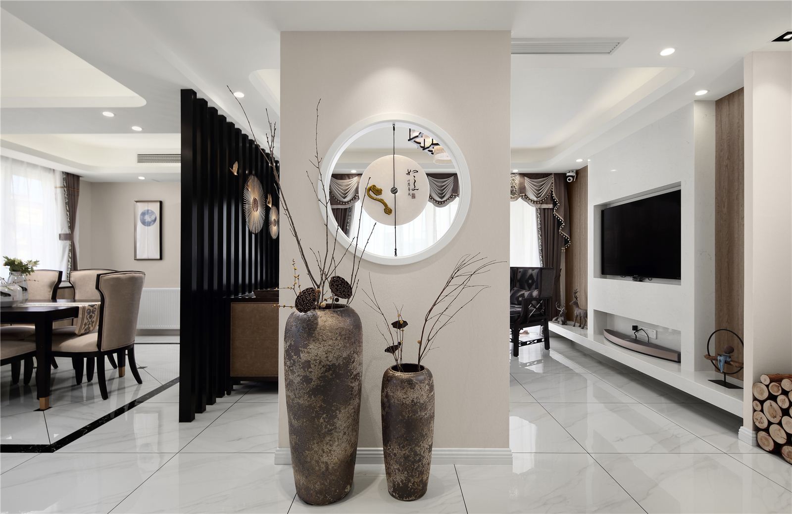 新中式風(fēng)格家裝設(shè)計(jì)室內(nèi)裝修效果圖-玄關(guān)裝飾 新中式風(fēng)格家裝設(shè)計(jì)室內(nèi)裝修效果圖-玄關(guān)裝飾