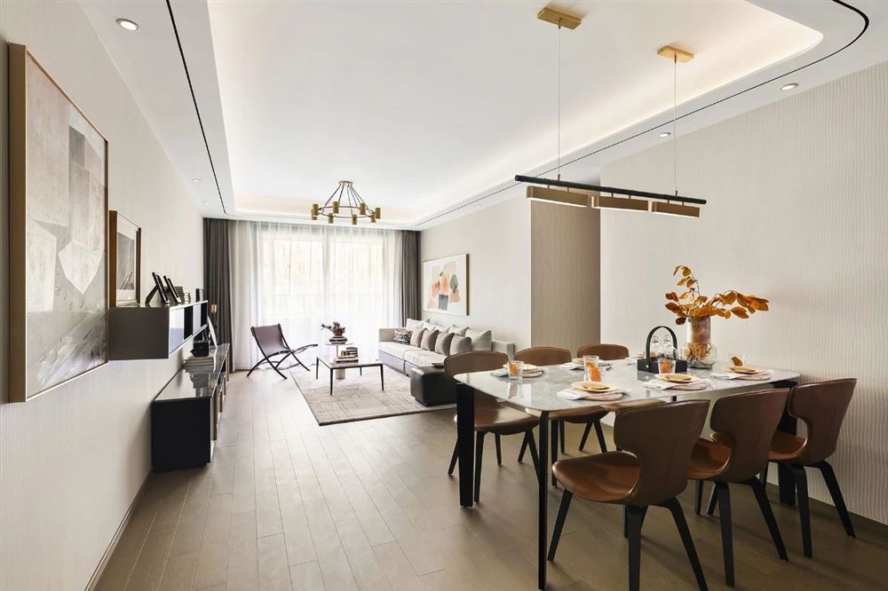 佛山市萬科金域時光(商業(yè))輕奢風格三居室裝修案例